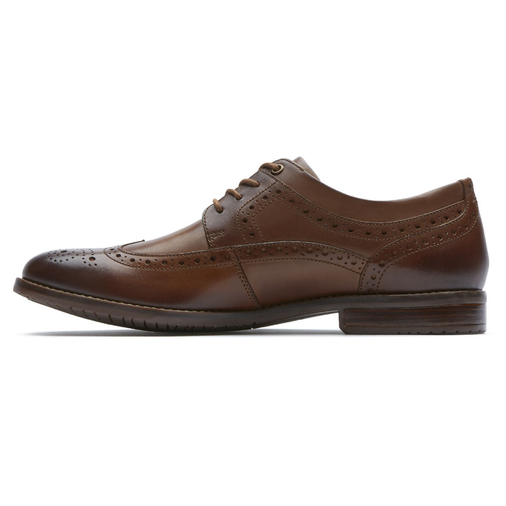 Rockport Singapore Mens Oxfords - Style Purpose 3 Wingtip Brown - IY6982405